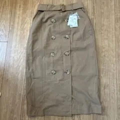 タイトスカート　茶　ブラウン