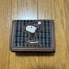USJ スヌーピー 三つ折り財布 チェック柄