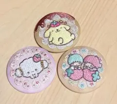 サンリオ 刺繍缶バッジ