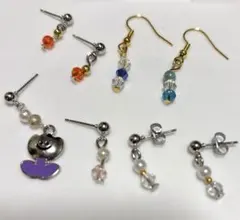 a-0071 プチハンドメイド ピアスセット 4ペア