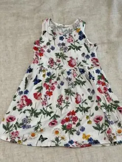 H&M 花柄 ノースリーブ ワンピース 110-116cmのサムネイル