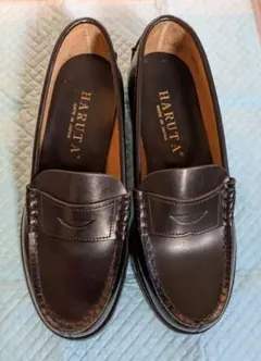 HARUTA 黒 ローファー 日本製22.5