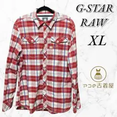G-STAR-RAW DENIM　シャツ 厚手 長袖 チェック メンズ XL
