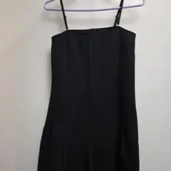 ブラック サロペット ストラップ付き