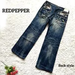 REDPEPPER【韓国発レア】【ダメージ加工】【刺繍】【スタッズ】デニム