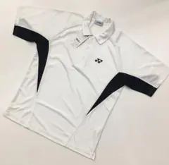 新品未使用　ヨネックス　ポロシャツ白×ブラック　L