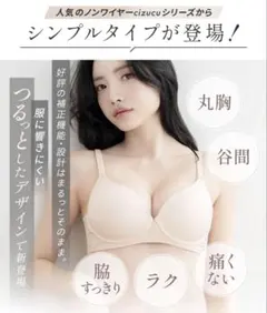 3／4カップブラ　tsurun ノンワイヤー ラディアンヌ ナイトブラ ブラックのサムネイル