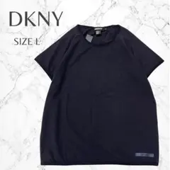 【ダナキャランニューヨーク】半袖カットソー Tシャツ L ワンポイントロゴ