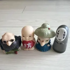 千と千尋の神隠し　指人形　ソフビ　4点セット