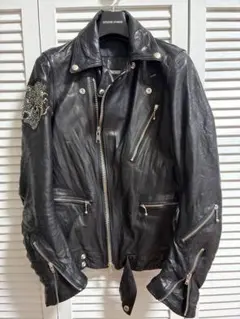 icon skull jacket アイコンレザージャケット M〜Lサイズ - メルカリ