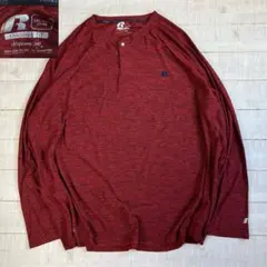 ラッセルアスレティック ハーフボタン　長袖 Tシャツ トレーニングウェア 3XLのサムネイル