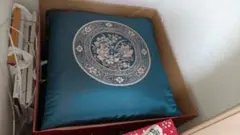 座布団 青色 水色