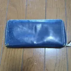 ネイビー レザー 長財布 baggyport