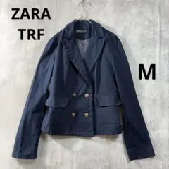 ザラ　ZARA TRF ブレザー　テーラードジャケット　　ネイビー　Mサイズのサムネイル