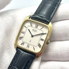 新品電池 CITIZEN ゴールド クォーツ スクエア スモールセコンド