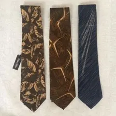 絹100％高級ネクタイ　３点セット