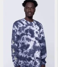 VOLCOM タイダイブルー　ロングTシャツのサムネイル