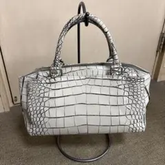 ホワイト クロコダイルトートバッグのサムネイル
