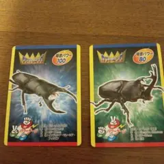 レア，カブトキング，クワガタキングカード