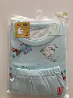 新品　ユニクロ　ムーミン　パジャマ　半袖　110cm 水色