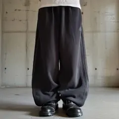 00s adidas バギースウェットパンツ ワイドレグ ブラック ストレート