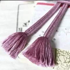 有職組紐 道明帯締め 冠組 梅紫 タグ無し 箱なし 和装小物