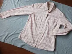 登山・アウトドア用　Fox Fire 長袖シャツ Mサイズ ピンク系チェックのサムネイル