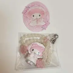 サンリオ　フリルデザインシリーズ　ストラップ　ステッカー　セット　マイメロディ