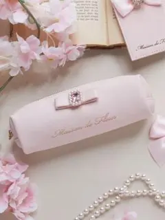 ラスト一点Maison de FLEUR ビジューリボンペンケースライトピンクのサムネイル