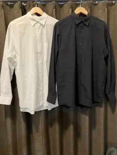 COMOLI "コモリシャツ" white、navy サイズ3 2着セットのサムネイル