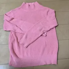 カシミヤ ユナイテッドアローズ ハイネック ニット オレンジ系 フリー