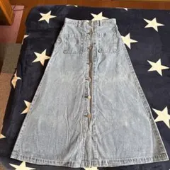 GU デニムブルー ロングスカート Sサイズ