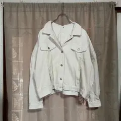 チャオパニック　コットン100%　コーデュロイジャケット　アイボリーホワイト　F