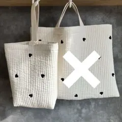 ⑨ ハンドメイド レッスンバック ヌビ イブル ハート ブラック