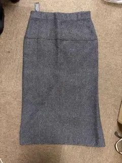【極美品！】ZARA KNIT タイトスカート L グレー系 膝丈