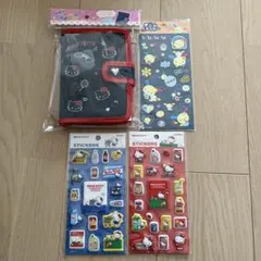 新品未開封　ハローキティ　デニムシールバインダー　デニムステッカー　セット