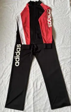 adidas ジャージ上下セット ブラック レッド