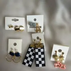 【新品未使用】イヤリング、ノンホールピアスまとめて