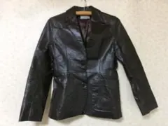 91868 レディース　レザージャケット　豚革　ブラウン
