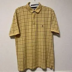 TOMMY HILFIGER チェック柄ポロシャツ イエロー