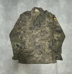 80s スペイン軍実物 ウッドランドカモ ミリタリー フィールドジャケット