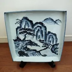 有田焼 飾り物皿 大皿 正方形