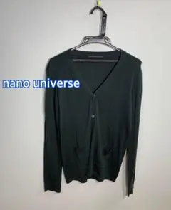 ■nano universe ナノユニバース▪️ブラックカーディガン:M