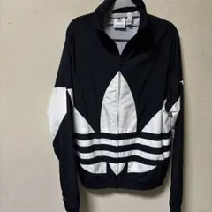 adidas ビッグトレフォイルトラックジャケット ブラック/ホワイト