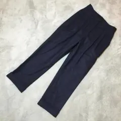 SATIN BOWERVIRD テーパードパンツ M ネイビー