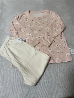 ユニクロ　パジャマ　90 フクロウピンク