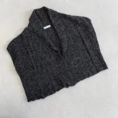 ⭐deuxC⭐ ウール混 ショールカラー カーディガン チャコールグレー