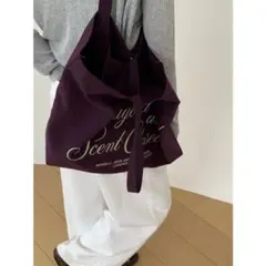 BEIDELLI ロゴ トートバッグ パープル