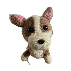 コーギーの編みぐるみ 編みぐるみ犬 茶色と白 小型