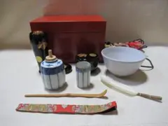 京焼 手塚景雲作 染付茶碗 振出 金彩菊花茶筅立て 棗 香合 茶箱 - メルカリ